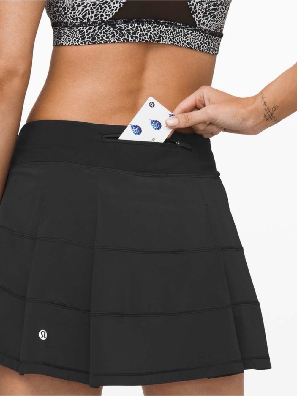 Lululemon Pace Rival Skort Skirt Trio Black, Gray, Red Size 10 Tennis Pickleball - Picture 6 of 7
